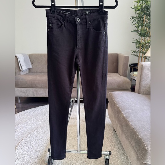 Ag Adriano Goldschmied Denim - AG Farrah High Rise Skinny Black Jeans Size 24 EUC